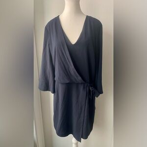 Halston Heritage faux Wrap Dress, Navy, 10, NWT